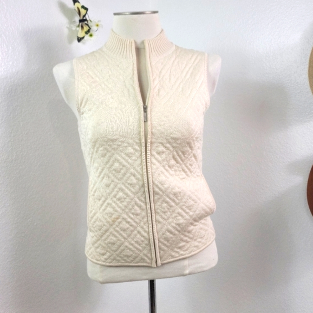 SWE SILK-WOOL KNITTED WOMEN'S VEST SMALL